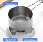 10-Piece Stainless Steel Measuring Cups and Spoons Set for Home Baking Essentials, Dishwasher Safe Kitchen Tools - Image 4