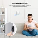 Smart 1080p Video Doorbell Camera with Doorbell Receiver, Live View, AI Human Detection, 2-Way Audio, Night Vision, Cloud Storage (Sold Separately), 2.4G WiFi - Image 4