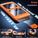 TOCOL for iPhone 15 Pro Max Screen Protector 9H Hardness Military Grade Shatterproof HD Tempered Glass for Full Coverage Easy Installation 2 Pack - Image 3