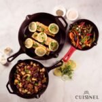 Cuisinel Cast Iron Skillet Set - 8" + 10" + 12"-Inch Pre-Seasoned Frying Pans + Silicone Handle Grip Covers - Use Indoor/Outdoor, Oven, Grill, Stove, BBQ, Fire, Induction - Kitchen/Camping Cookware - Image 3