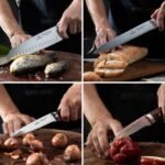 Brewin CHEFILOSOPHI Japanese Chef Knife Set 5 PCS with Elegant Red Pakkawood Handle Ergonomic Design,Professional Ultra Sharp Kitchen Knives for Cooking High Carbon Stainless Steel - Image 5