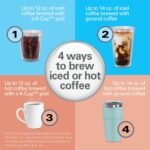Hamilton Beach FlexBrew Advanced 4-in-1 Single Serve Hot & Iced Coffee Maker with Removable 45 oz. Water Reservoir, Use Pod Packs and Grounds, Fast Brewing, LED Touchscreen, Black (49925) - Image 3