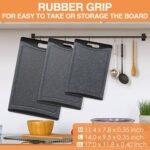 Extra Large Cutting Boards, Plastic Cutting Boards for Kitchen (Set of 3) Cutting Board Set Dishwasher Chopping Board with Juice Grooves Easy-Grip Handles, Dark Grey, Empune - Image 5