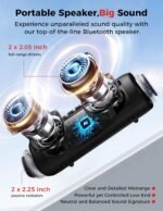 Bluetooth Speaker with HD Sound, Portable Wireless, IPX5 Waterproof, Up to 20H Playtime, TWS Pairing, BT5.3, for Home/Party/Outdoor/Beach, Electronic Gadgets, Birthday Gift (Black) - Image 3