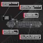 Bulletpoint Mounting Solutions RubiGrid Metal Dash Mount Phone Holder Compatible with 2021-2025 Ford F-150 and 2021-2023 Ford Raptor (Spring-Loaded) - Image 5