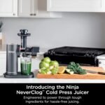 Ninja NeverClog Cold Press Juicer, Powerful Slow Juicer with Total Pulp Control, Countertop, Electric, 2 Pulp Functions, Dishwasher Safe, 2nd Generation, Charcoal, JC151 - Image 3