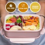 LOVINA Bento Boxes for Adults - 1100 ML Bento Lunch Box For Kids Childrens With Spoon & Fork - Durable for On-the-Go Meal, BPA-Free and Food-Safe Materials - Image 3