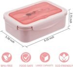 LOVINA Bento Boxes for Adults - 1100 ML Bento Lunch Box For Kids Childrens With Spoon & Fork - Durable for On-the-Go Meal, BPA-Free and Food-Safe Materials - Image 4