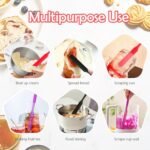Silicone Jar Spatula, 3Pcs Spatulas Kitchen Set, Heat Resistant Jam Spreader for Baking Mixing Cake Cream Butter Scraper - Image 5