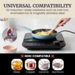 Elite Gourmet EIND57B SlimStore™ Induction Cooktop, Touch Controls, Ultra Thin 2" Profile, 10 Power Levels, Temps 140°F to 465°F, Fast Heat Up, Black - Image 5