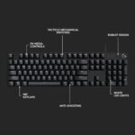 Logitech USB 2.0 G413 SE Full-Size Mechanical Gaming Keyboard - Backlit Keyboard with Tactile Mechanical Switches, Anti-Ghosting, Compatible with Windows, macOS - Black Aluminum - Image 5