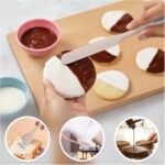 HOTEC 600℉ Heat Resistant BPA-Free Silicone Rubber Spatula Set,Kitchen Cooking Spatulas, Baking, Mixing for Non Stick Cookware, Dishwasher Safe, Set of 5, Khaki - Image 5