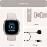 Fitbit Sense 2 Advanced Health and Fitness Smartwatch with Tools to Manage Stress and Sleep, ECG App, SpO2, 24/7 Heart Rate and GPS, Lunar White/Platinum, One Size (S & L Bands Included) - Image 5