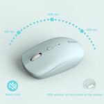 Wireless Keyboard and Mouse Combo, Full-Sized Wireless Keyboard and Adjustable DPI Mouse, 2.4GHz USB Receiver, Keyboard and Mouse for PC, Windows, Desktop, Laptop (Mint Green and White) - Image 5