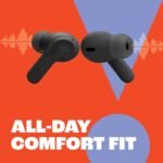 JBL Vibe Beam - True Wireless JBL Deep Bass Sound Earbuds, Bluetooth 5.2, Water & Dust Resistant, Hands-Free Call with VoiceAware, Up to 32 Hours of Battery Life (Black) - Image 4