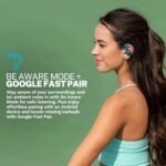 JLab Go Sport+ Wireless Workout Earbuds Featuring C3 Clear Calling, Secure Earhook Sport Design, 35+ Hour Bluetooth Playtime, and 3 EQ Sound Settings (Teal) - Image 4