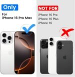 Temdan for iPhone 16 Pro Max Case Clear with Screen Protector, Compatible with Magsafe, Anti-Yellowing, Military-Grade Protection, Shockproof Slim Magnetic Phone Case Cover, Transparent - Image 3