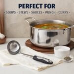 Zulay Kitchen Premium Soup Ladle - 12" Stainless Steel with Non-Slip Silicone Handle - Image 3