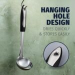 Zulay Kitchen Premium Soup Ladle - 12" Stainless Steel with Non-Slip Silicone Handle - Image 4