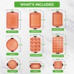 NutriChef 10-Piece Nonstick Baking Pans Set – Bakeware Sets for Cookies, Cakes, & Roasting - Bakeware Includes Cookie Sheet, Muffin Pan, Cake Pan, & Pizza Pans - Image 4