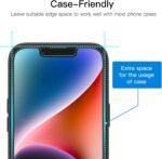 JETech Privacy Screen Protector for iPhone 16e 2025, iPhone 14 6.1-Inch, Anti Spy Tempered Glass Film, 2-Pack - Image 5