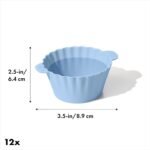 OXO Good Grips Silicone Baking Cups, Pack of 12, Reusable, BPA-Free, Dishwasher Safe, Non-Stick, Food Grade, Cupcake Cups, Muffin Cups, Cupcake Liners, Muffin Liners - Image 3