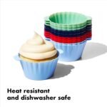 OXO Good Grips Silicone Baking Cups, Pack of 12, Reusable, BPA-Free, Dishwasher Safe, Non-Stick, Food Grade, Cupcake Cups, Muffin Cups, Cupcake Liners, Muffin Liners - Image 4