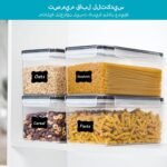 Vtopmart Airtight Food Storage Containers with Lids 4PCS Set 3.2L, Plastic Spaghetti Canisters for Pasta organizer, BPA Free Air Tight Kitchen Pantry Organization - Image 4