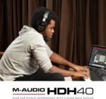 M-AUDIO HDH40 Over Ear Studio Headphones with Closed Back Design, Flexible Headband and 2.7m Cable for Studio Monitoring, Podcasting and Recording - Image 5
