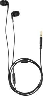 Amazon Basics Wired Earbuds with Microphone, In Ear Headphones, 3.5mm Jack, 4.2 ft long cable, S/M/L Ear Tips, Black - Image 5