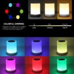 Touch Bedside Lamp - with Bluetooth Speaker, Dimmable Color Night Light, Outdoor Table Lamp with Smart Touch Control, Best Gift for Men Women Teens Kids Children Sleeping Aid - Image 3