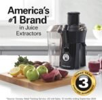 Hamilton Beach Juicer Machine, Big Mouth 3” Feed Chute for Whole Fruits and Vegetables, Easy to Clean, Centrifugal Extractor, Vegetable & Fruit Juicer, BPA Free, 800W Motor, Black - Image 3