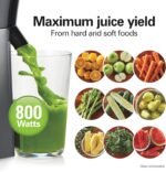 Hamilton Beach Juicer Machine, Big Mouth 3” Feed Chute for Whole Fruits and Vegetables, Easy to Clean, Centrifugal Extractor, Vegetable & Fruit Juicer, BPA Free, 800W Motor, Black - Image 4