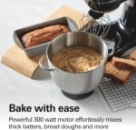 Hamilton Beach Electric Stand Mixer, 4 Quarts, Dough Hook, Flat Beater Attachments, Splash Guard 7 Speeds with Whisk, Easy-Carry Top Handle, Black - Image 3