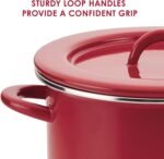 Rachael Ray Create Delicious Stock Pot/Stockpot with Lid - 12 Quart, Red - Image 4