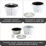 IMUSA USA GAU-00011 Electric Nonstick Rice Cooker 3-Cup (Uncooked) 6-Cup (Cooked), White - Image 3