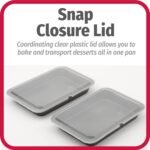 GoodCook Set of 2 Nonstick Steel 13" x 9" Cake Baking Pans with Covers, Gray - Image 5