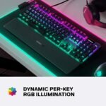SteelSeries USB Apex 5 Hybrid Mechanical Gaming Keyboard – Per-Key RGB Illumination – Aircraft Grade Aluminum Alloy Frame – OLED Smart Display (Hybrid Blue Switch) - Image 3