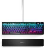 SteelSeries USB Apex 5 Hybrid Mechanical Gaming Keyboard – Per-Key RGB Illumination – Aircraft Grade Aluminum Alloy Frame – OLED Smart Display (Hybrid Blue Switch) - Image 5