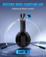 Wired Headset with Mic for Laptop – Computer Headset for Kids Teens Adults with Noise Canceling Microphone & Volume Control – 3.5mm Stereo Headphones with Mute for Home Office Class - Image 4