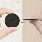 TENOC Phone Grip Sticky 360° Rotation Universal Stand Finger Ring Holder Slim Kickstand for Cell Phone Case, Black - Image 3