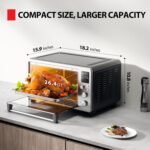 TOSHIBA ChefFry Air Fryer Toaster Oven Combo, 26.4 QT Large Capacity, 12-in-1 Countertop Toaster Oven, Stainless Steel - Image 3