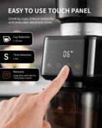 SHARDOR Conical Burr Espresso Coffee Grinder Electric with Precision Timer 2.0, Touchscreen Adjustable Burr Mill with 51 Precise Settings for Home Use, Anti-static, Stainless Steel - Image 3