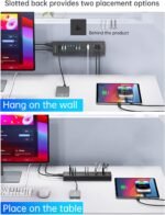 Powered USB 3.0 Hub, ACASIS 16 Port USB Hub Powered(Include 2*USB C 3.0+4 Smart Charging Port) with 60W Power Adapter, Support Wall Mount, USB Hub for PC Laptop, Mac, Printer, Camera - Image 4