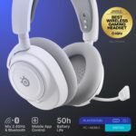 SteelSeries Arctis Nova 7P Wireless Gen 2 Gaming Headset - Real-Time App Control, 50+ HR Play, Neodymium Magnetic Drivers, Mix 2.4GHz/Bluetooth, PS5, PS4, PC, Switch 1/2, Mobile - White - Image 3