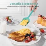 U-Taste Silicone Spatula Set with 600 Degrees Fahrenheit Heat Resistant (Teal/Aqua Sky) - Image 5