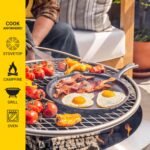 Lodge L9OG3 Cast Iron Round Griddle, Pre-Seasoned, 10.5-inch - Made in USA, Compatible with Stovetop, Oven, Grill & Campfire - Image 4