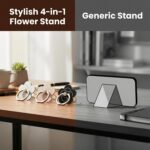 4 Pcs Cell Phone Ring Holder Flower,360 Rotate and 180°Angle Adjustable Metal Finger Ring Socket Grip Kickstand for Smartphones - Image 7