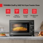 TOSHIBA ChefFry Air Fryer Toaster Oven Combo, 12-in-1 Convection Countertop Oven, 34QT / 32L Large Capacity, 1750W, Master Pizza Modes Design with Exclusive Dual-Temp Tech - Image 3