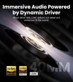 Edifier W820NB Plus Gen 2 Wireless Over-Ear Noise Cancelling Headphone, -49 dB ANC, LDAC Hi-Res Audio, 88H Playtime, Spatial Sound, AI Clear Calls, Bluetooth V6.1 & Multipoint - Dark Gray - Image 3